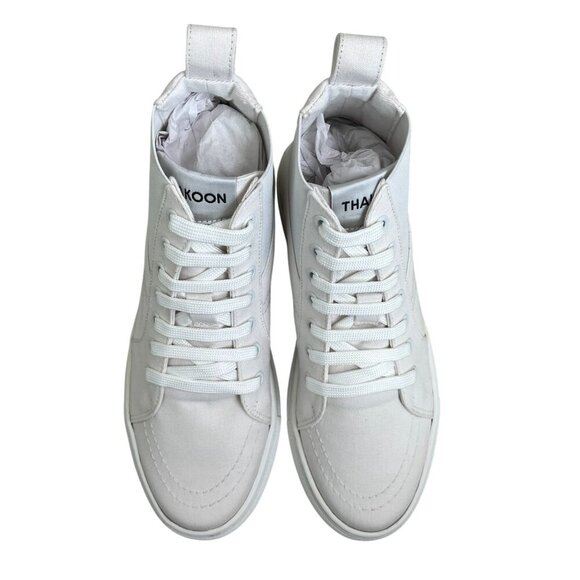 ✨ Thakoon White Canvas Pull-On High-Top Sneakers EU 36 & 38 – NIB - US 6, US 8 - Picture 9 of 16